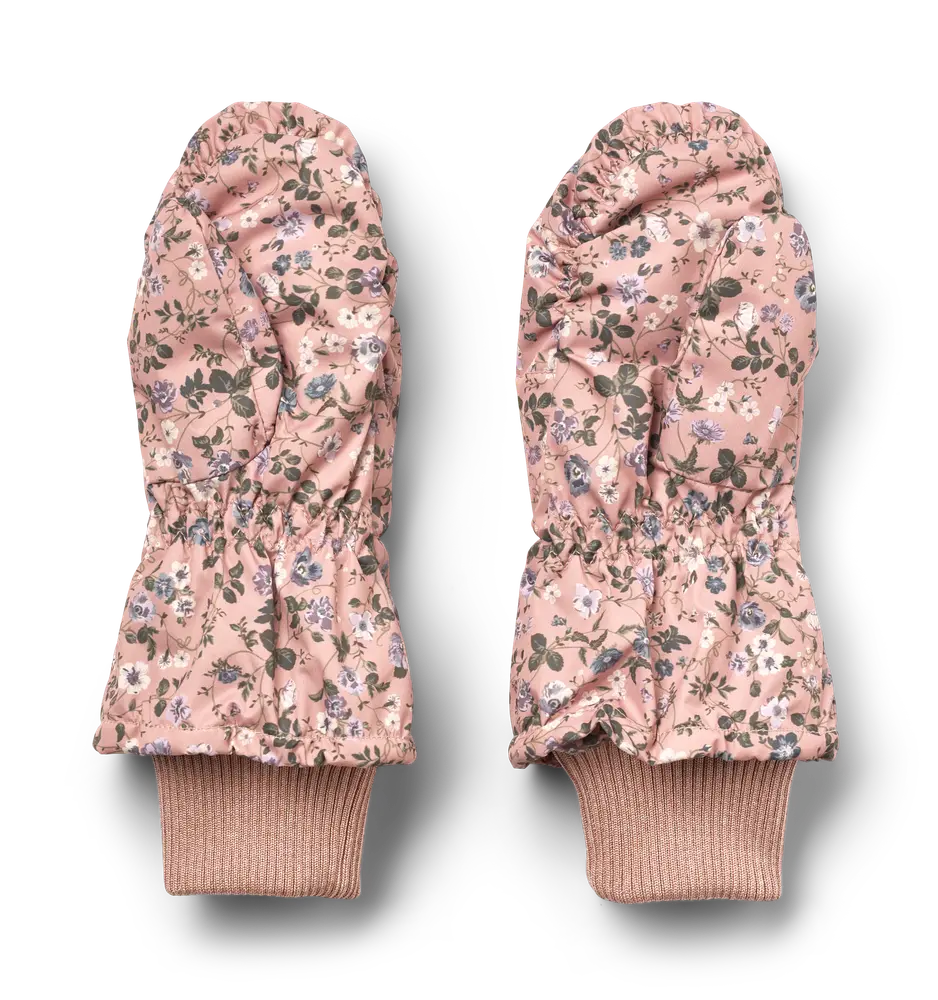 product-Jazz Puffer Handsker - Rose powder flowers - 3-5 ÅR