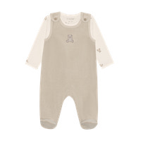 Sæt m. Body og Velour Romper - Pure Cashmere