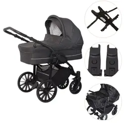 Nordic Lux inkl. regnslag og kopholder - Dark grey melange