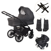 Basson Nordic Lux Barnevogn Pakke - Dark Grey