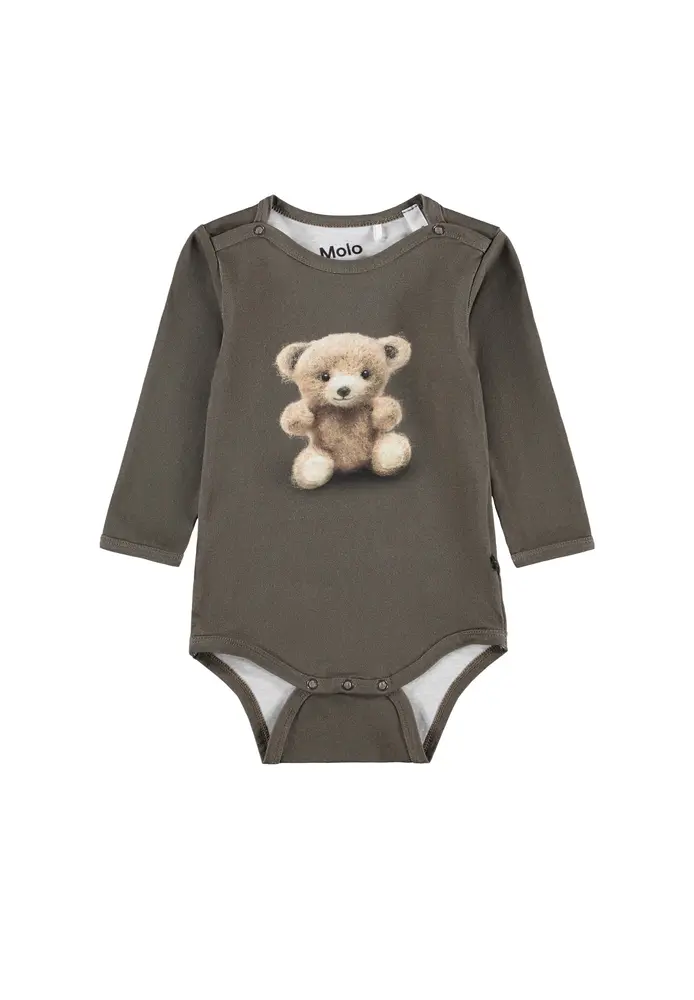 Molo Foss Langærmet Body - Felt Bear - 68