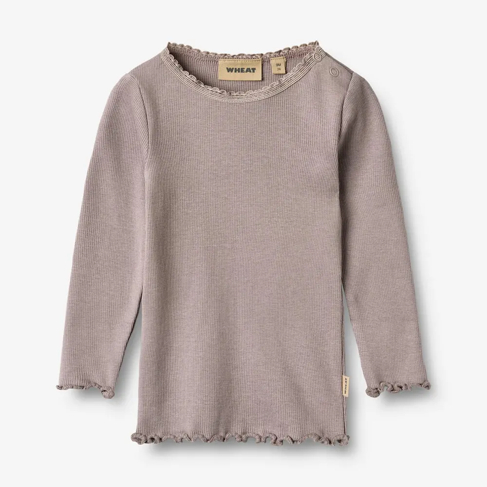 Langærmet T-Shirt Rib Lace - 9531 - 2 ÅR