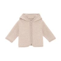 Jakke m. Ører - Bomuldsfleece - Camel Melange