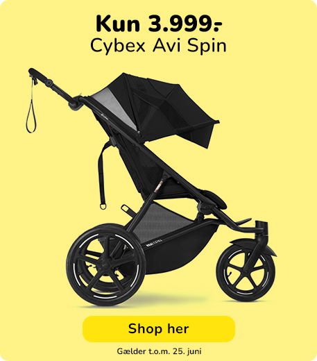 Cybex Avi Spin klapvogn i sort kun 3.999 kr.