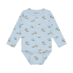 Langærmet Body m. Print - Niagara Mist - 80