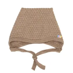 Joha Babyhjelm - 2-lags - Strik - Mørk Beige