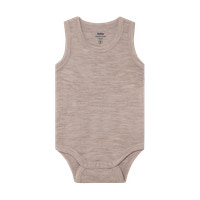 BeKids Uld body uden ærmer - Mocha Meringue Melange