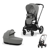 E-Priam kombivogn - Mirage grey/Matt black