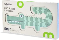 A, B, C krokodille puslespil i grøn