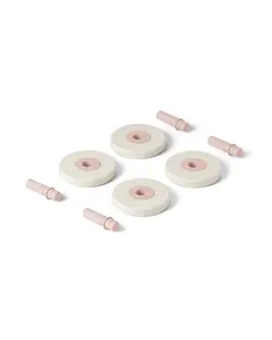 4 x Foam wheels Sand Grey / Soft Rose billede
