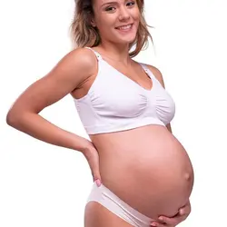 Carriwell graviditets- og amme-bh med Carri-gel støtte, hvid - large