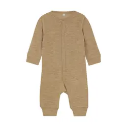 Uld jumpsuit - solid - Light Camel Melange - 60