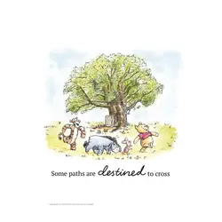 Plakat - Peter Plys - samling ved træet 30x40