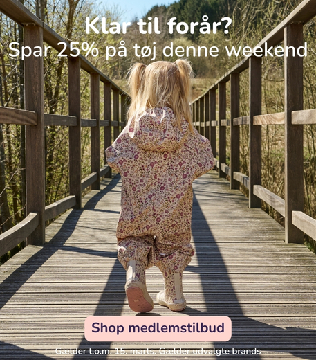 Spar 25% på tøj denne weekend. Medlemspris
