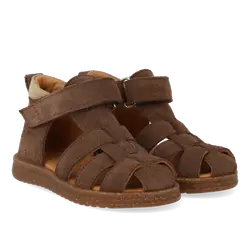 Begynder Sandal m Velcro - Dark Taupe/Sand - 20