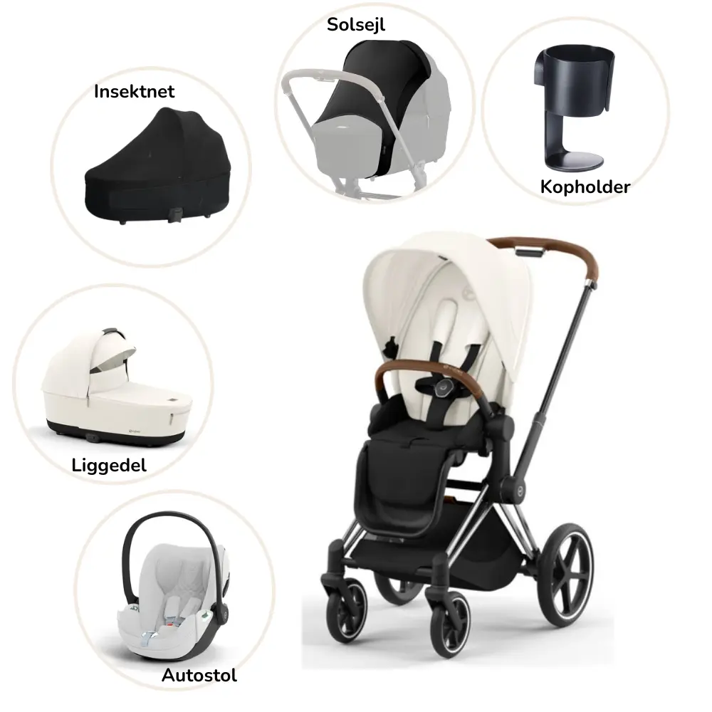Priam pakke - off white/chrome brown PLUS