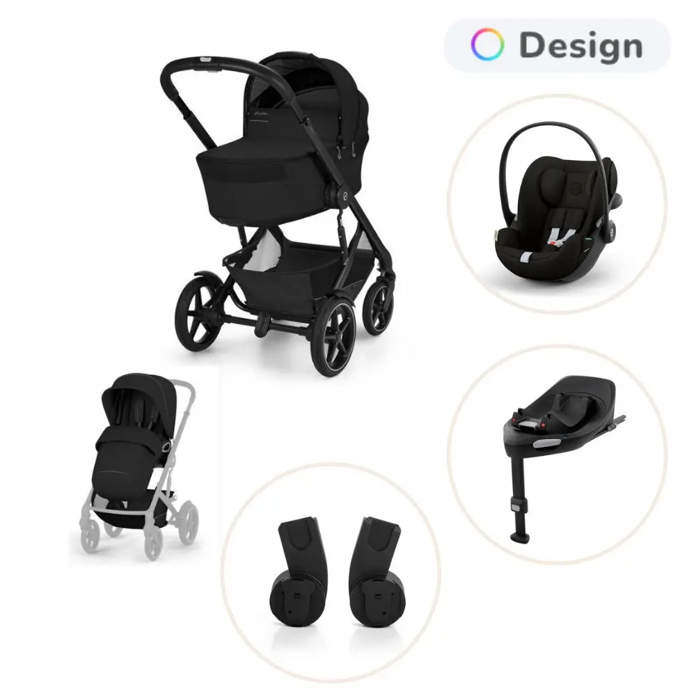 Cybex Talos S Lux Inkl. Foldbar Liggedel, Cloud G3 Og Base G3 - Moon Black