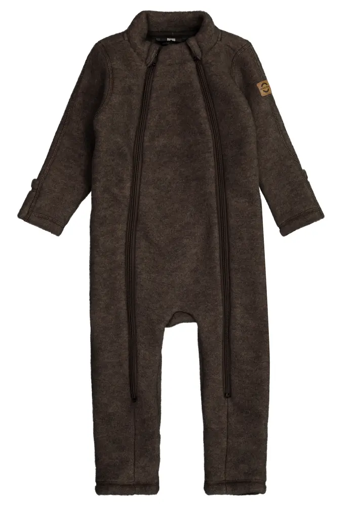 Mikk-Line Uld Dragt - Dark Brown Melange - 56