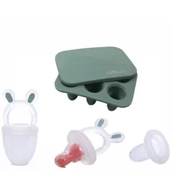 Tiny Tot Food Feeder m. Mini Fryseform - Smokey Green