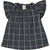 Check kjole med tern - Night blue/ Cashmere