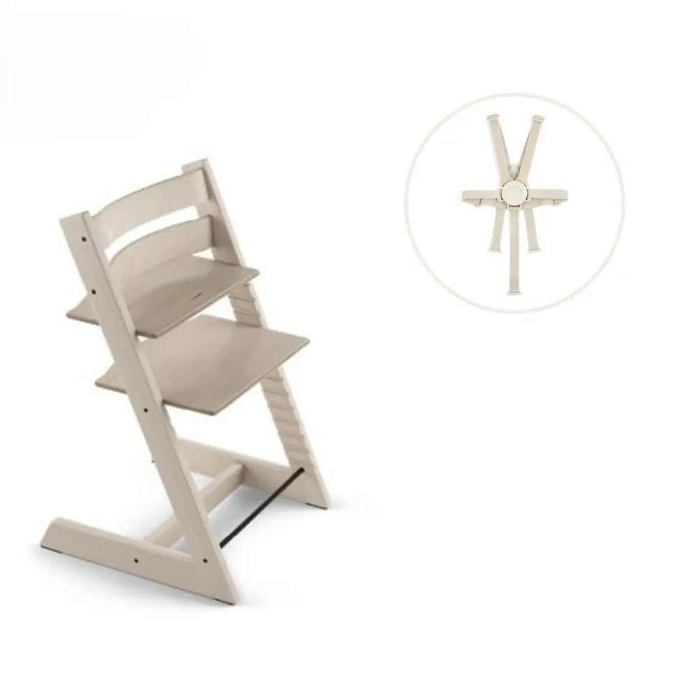 product-Højstol inkl. sele - whitewash