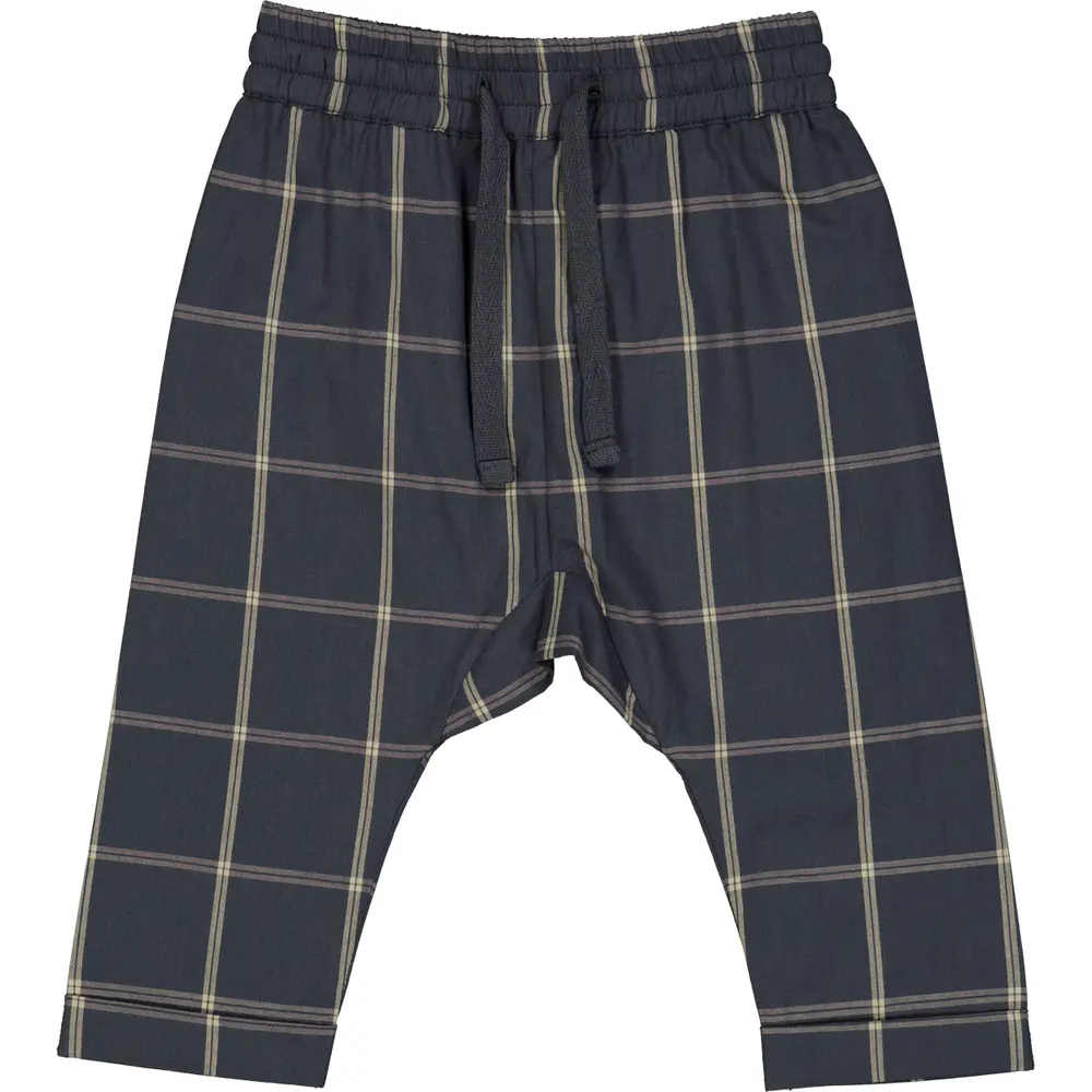 Check bukser med tern - Night blue/ Cashmere - 68