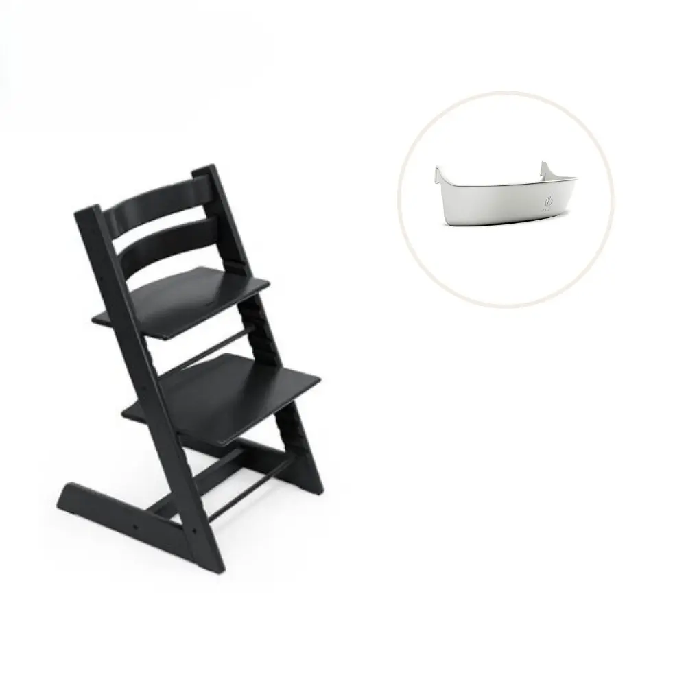 product-Højstol inkl. storage opbevaring - sort