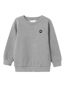 Name It Sweatshirt Grey Melange Med Badge - Str. 4y 104cm