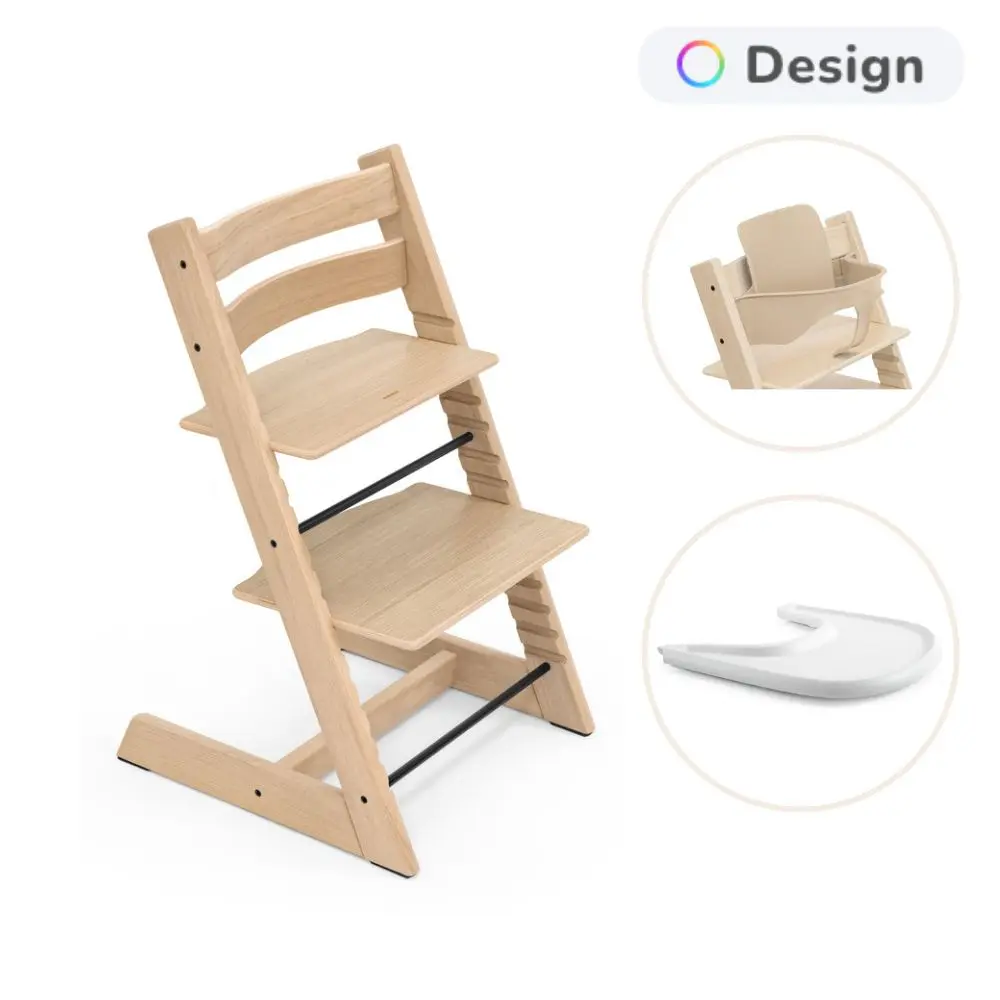 product-Tripp Trapp Højstol Eg Inkl. Babysæt Og Tray - Natur