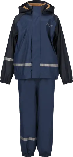 Augus Regnsæt m. Fleece - Dark Denim - 104