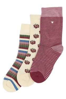 Bamboo strømper 3 pak - BLACKBERRY - 27/30