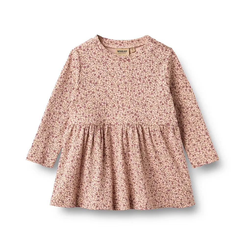 Wheat Sessa Jersey Kjole - Dime Rose Small Flowers - 74