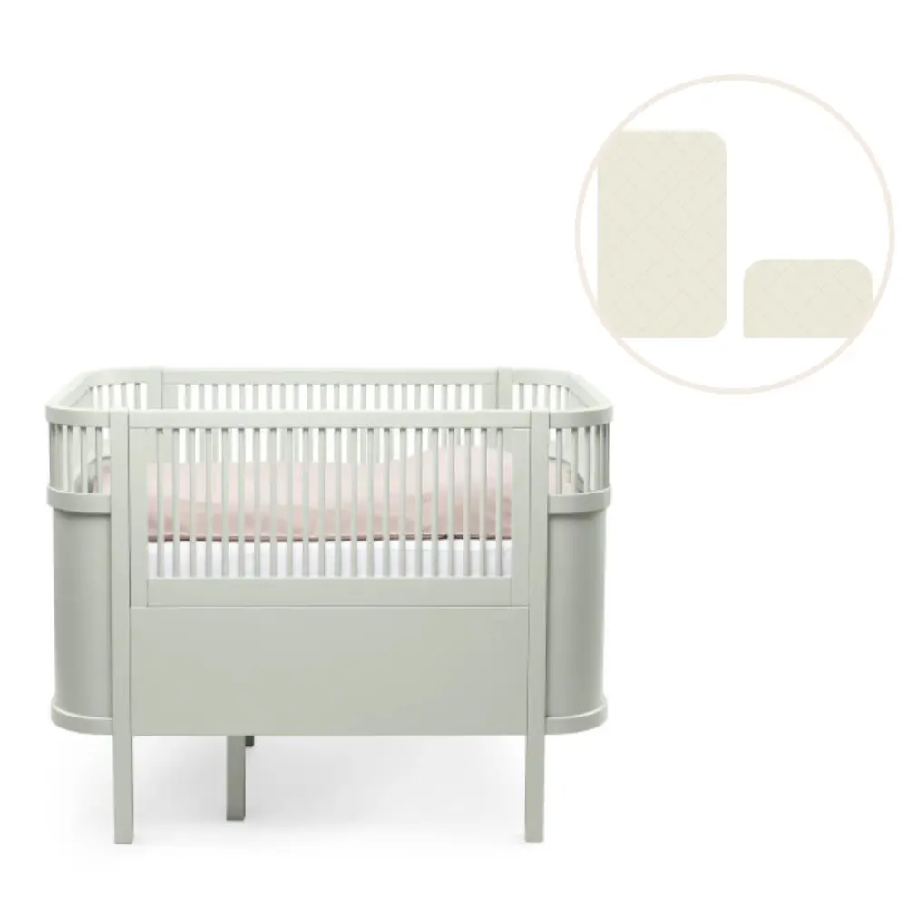 product-Baby & Jr. seng - Mist green med madras