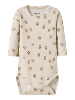 Name It Body l/æ - Rib - Bomuld/Modal - NbmHobit - Peyote Melang
