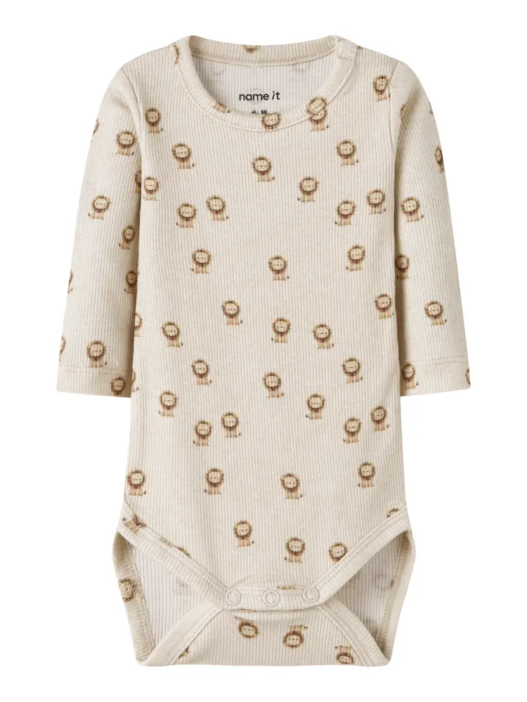 Name It Body l/æ - Rib - Bomuld/Modal - NbmHobit - Peyote Melang