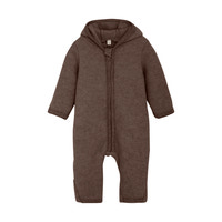 Køredragt Ører Uld Fleece - Brown Melange