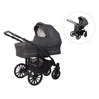 Nordic lux inkl. klapvognssæde - Dark grey melange