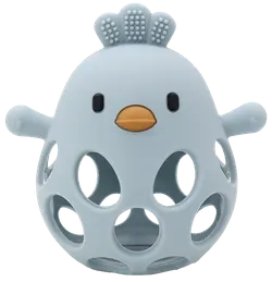 Sansebold med ælling i LFGB silikone, lyseblå