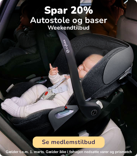 Medlemstilbud: Spar 20% på autostole og baser denne weekend