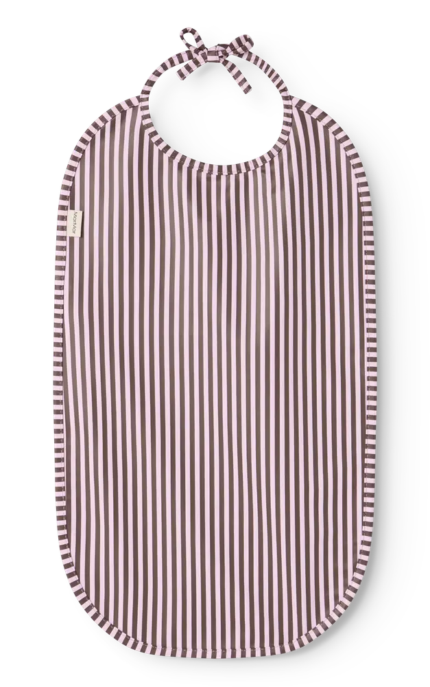 MarMar Copenhagen Bib Spiseforklæde - Pink Brown Stripes