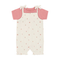 Sæt m. Body og Romper Pointel - Eggnog