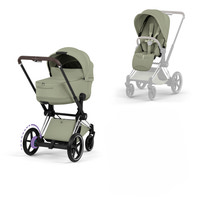 Cybex e-Priam Kombivogn - Style - Sage Green/Chrome Brown