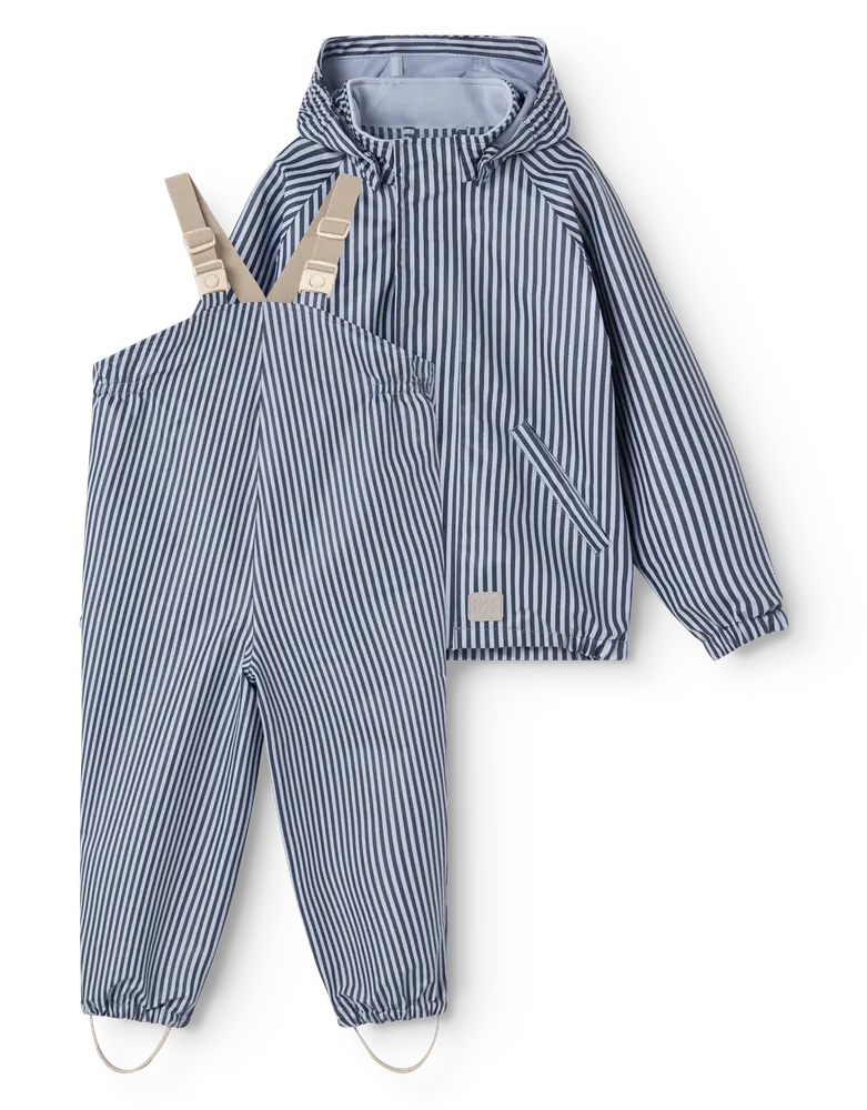 MarMar Copenhagen Oddy Regnsæt - Blue Stripes - 98