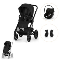 Cybex Talos S Lux Inkl. Foldbar Liggedel, Cloud G3 Og Adapter - Moon Black/Magic Black