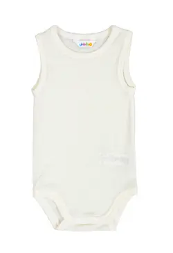 Joha Body Råhvid Uden Ærmer i Merinould - Str. 100cm (98/104cm)