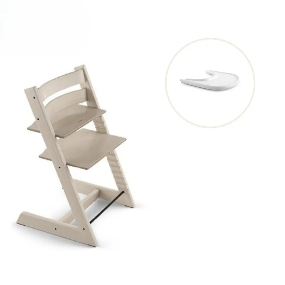 product-Højstol inkl. tray - whitewash/hvid