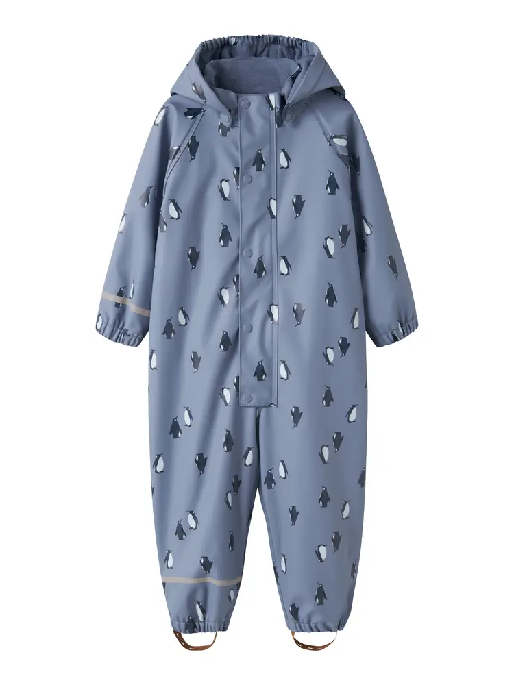 Name It Regndragt m. Fleece - Country Blue - 116 billede