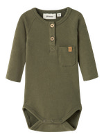 Lil' Atelier Luno Langærmet Slim Body - Winter Moss