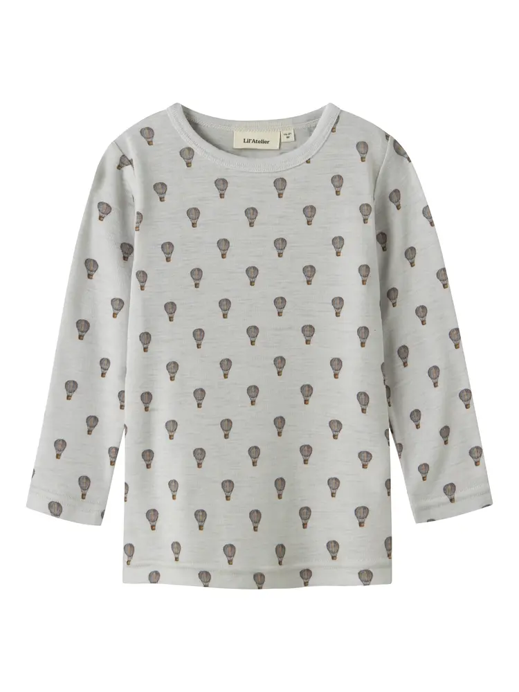 Lil' Atelier Noel Nor Uld Bluse - Oyster Mushroom - 110