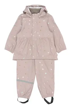 Regntøj Glitter PU m. Seler - Bow Foil AOP - 86